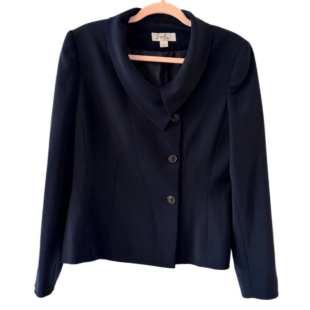 Vintage dark navy blazer versatile collar size m/l